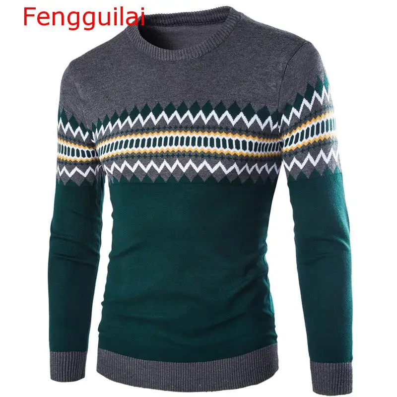 

2020 Sweaters Men New Fashion Casual O-Neck Slim Cotton Knit Quality Mens Sweaters And Pullovers Men Brand Clothing