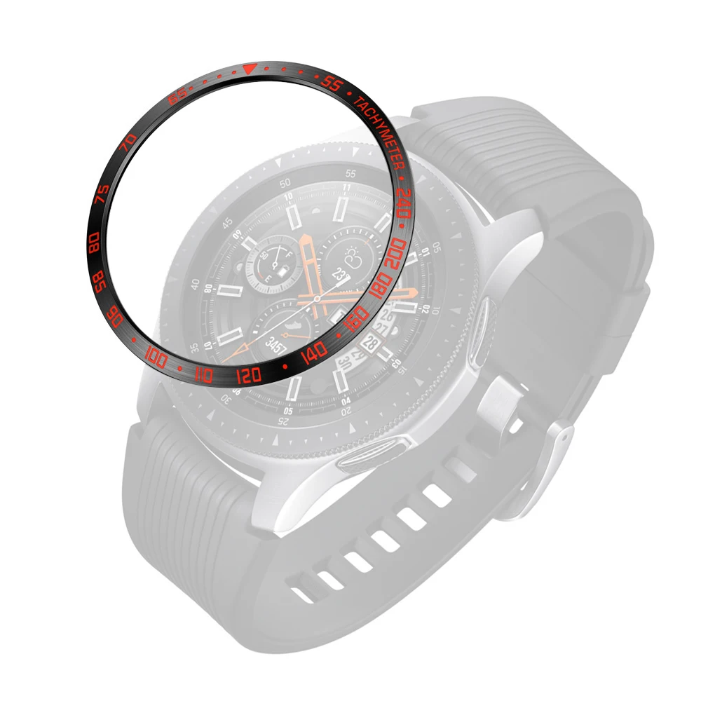 Для samsung Шестерни S3/Galaxy Watch 46/42 мм Сталь кольцо ободок кольца клей полное покрытие с защитой от царапин