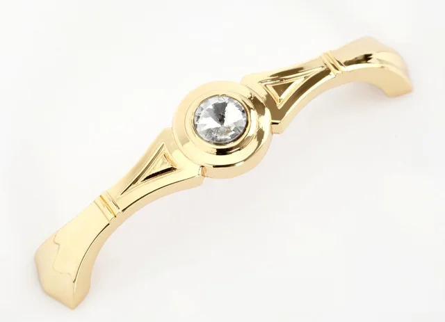 

European Gold Crystal Handle 96mm Drawer Handle / Furniture Handles / Kitchen Handles