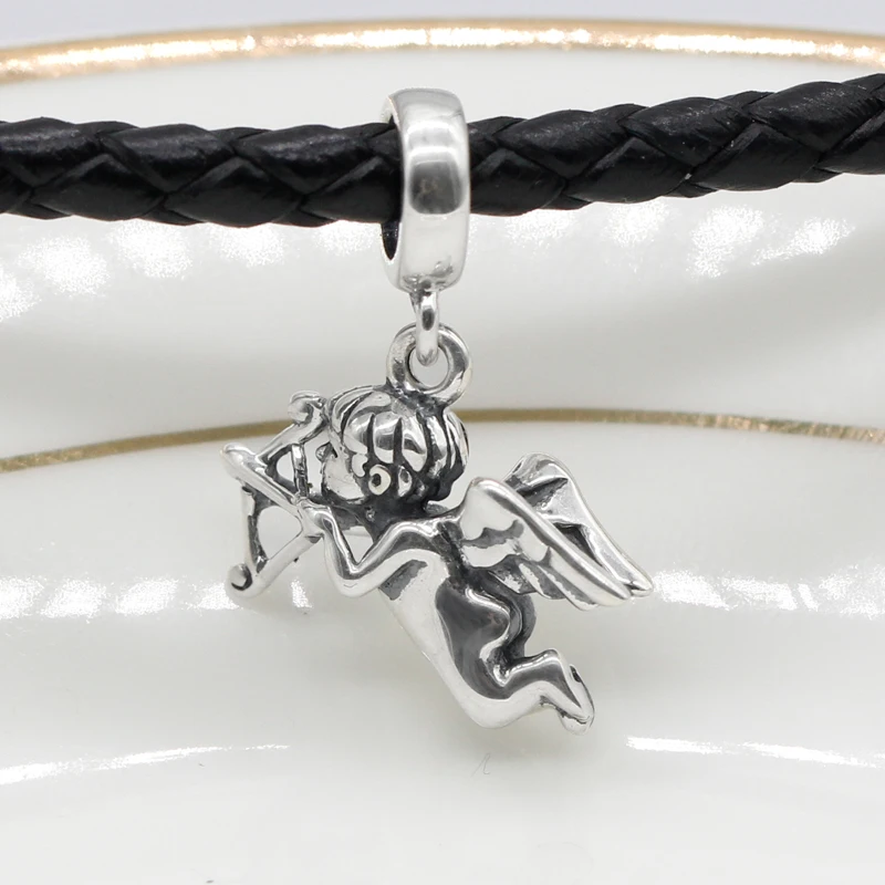 925 пробы серебряные подвески в виде купидора для браслета Pandora DIY|Бусины| |