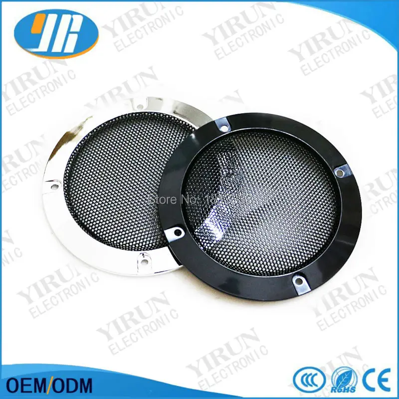 

2pcs 4 inch Silver speaker grilles Woofer mesh Speaker grill horn decoration ring Plastic cover for arcaed game cabinet machine