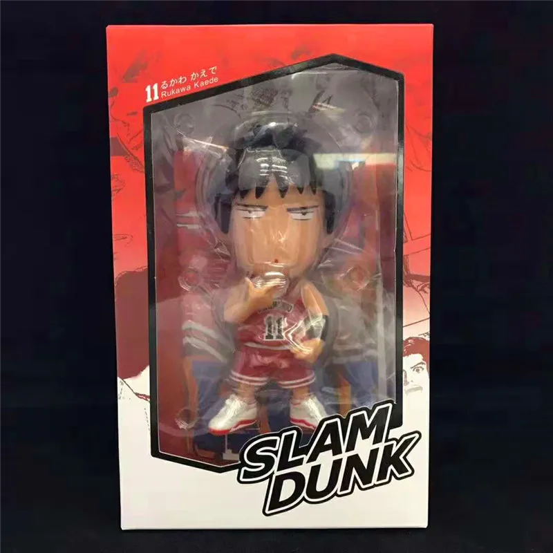 

SLAM DUNK Q version Big head Hanamichi Sakuragi Rukawa Kaede PVC Action Figure Collectible Model Toy Box-Packed 17cm