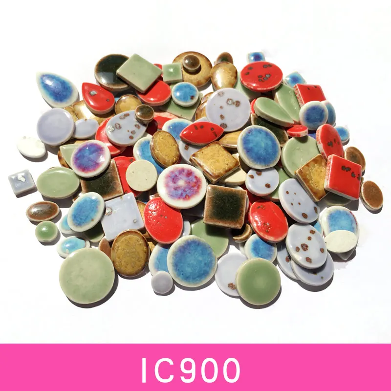IC900 50 г/90 шт Необычные ультратонкие керамические, сделай сам мозаика, мозаичное ремесло, искусство, ювелирные изделия/Серьги/пояс мозаичное изготовление, красный, синий, коричневый, зеленый - Цвет: IC900