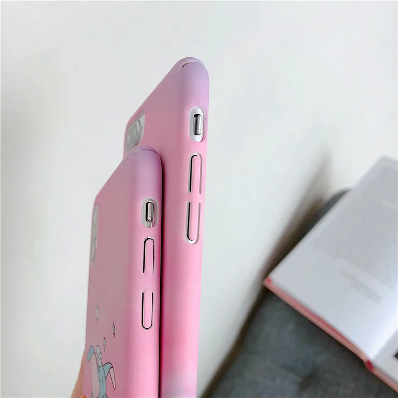 Для iPhone 7 6 X XR XS Max мультфильм Dumbo жесткие чехлы для телефона конфеты цвета чехол 6s 8