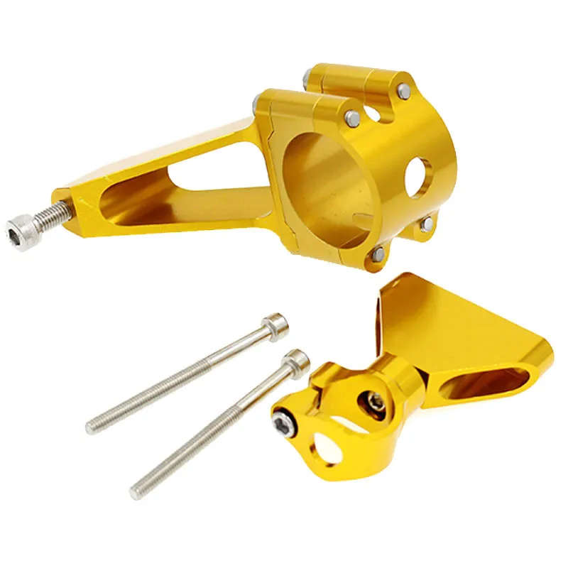 Для Honda CBR600 F4i CBR 600 1999-2004 2000 2001 2002 2003 мотоцикла с ЧПУ рулевой демпфер стабилизации Кронштейн монтажный комплект Поддержка - Цвет: Gold Bracket Only