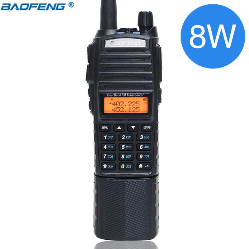 Портативная рация Baofeng UV 82 plus 8 Вт мощностью батарея 3800 мАч с разъемом постоянного