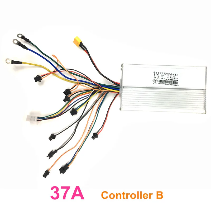 37A Controller B JP 60 в 25A 37A Электрический контроллер для мотороллера электрическая доска для 60 в двойной мотор электрический скутер usefor FLJ скутер - Цвет: 37A Controller B