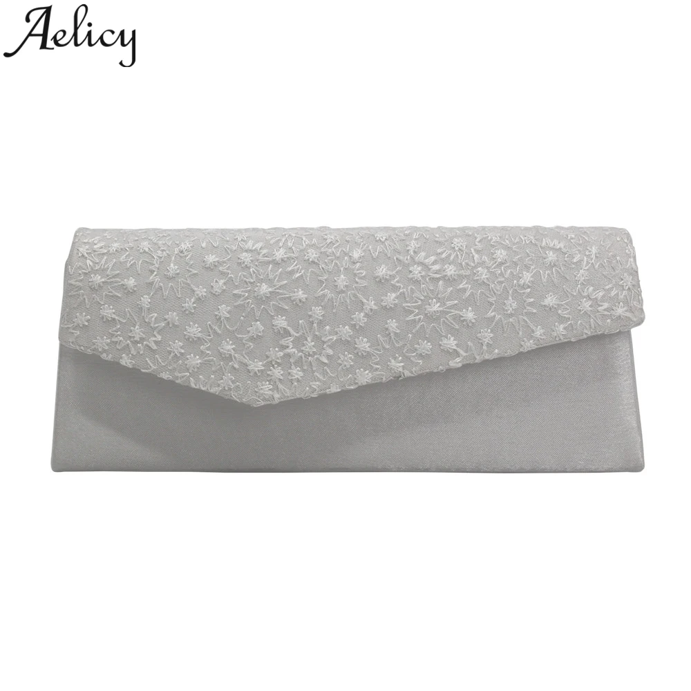 Женская Коктейльная сумка Aelicy вечерняя однотонная Сумка клатч с цветочной