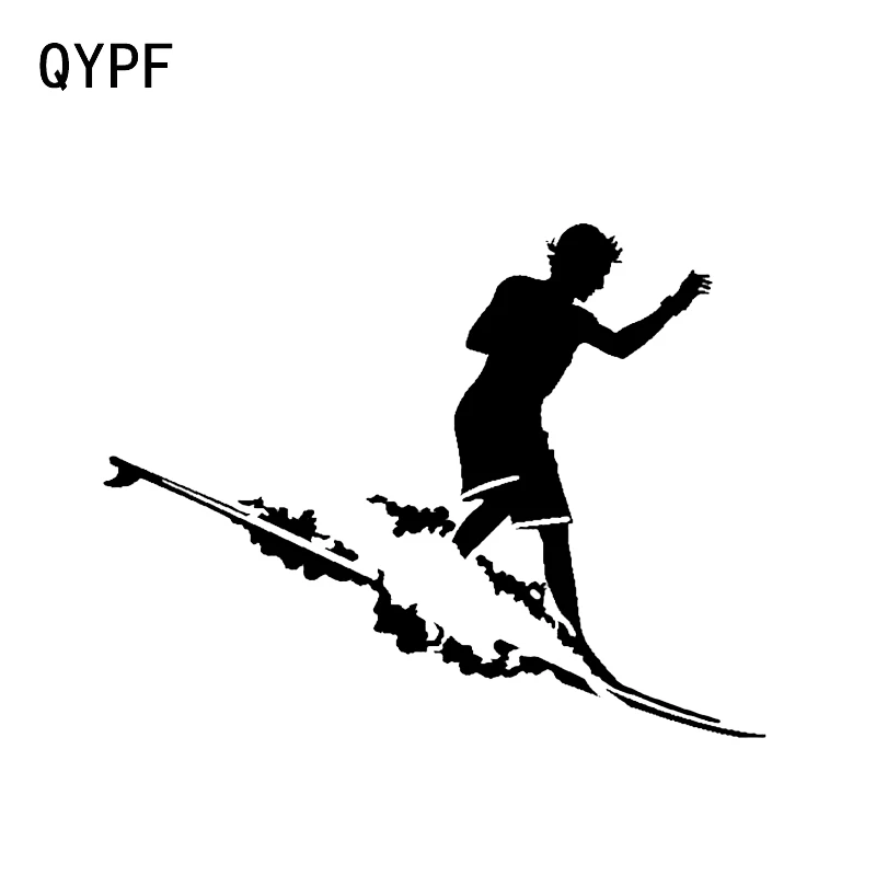 

QYPF 15*11,7 см Модный Спорт серфинг в море Декор автомобиля стикер винил высокое качество светоотражающий силуэт C16-0709