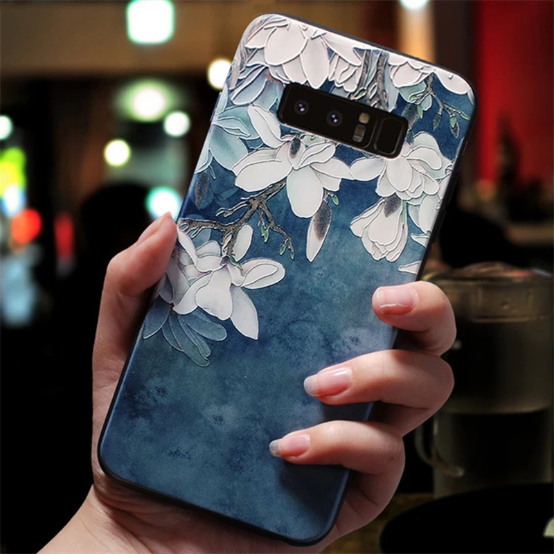 yulanhua 3D с тиснением и изображением цветочный Fundas для samsung Galaxy A50 A30 A40 A70 S6 S7 край S8 плюс M30 M20 M10 Примечание 4, 8 9 A5 A7 A6 A8 плюс чехол - Цвет: yulanhua
