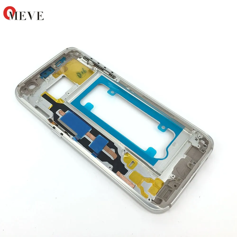 Полный Корпус рамка крышка чехол для samsung S7 G930 G930F передняя рамка средняя рамка+ батарейный отсек
