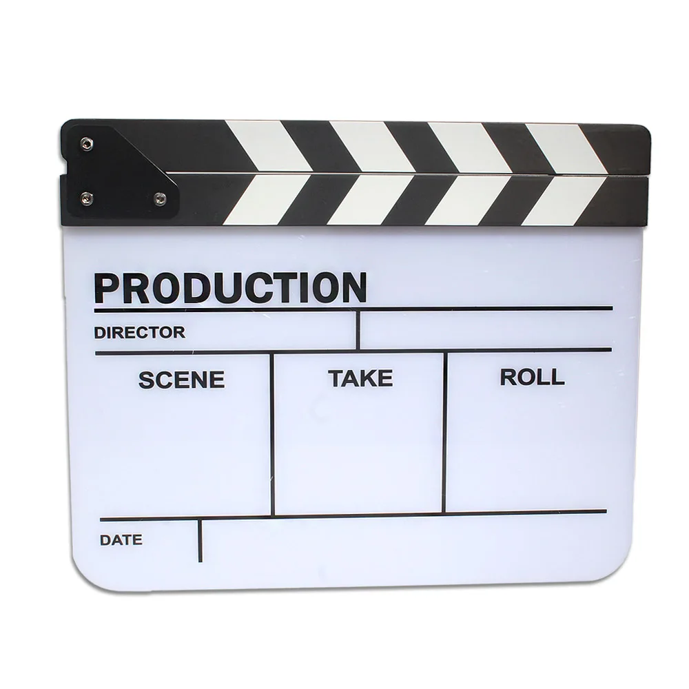 Фото Видео Студия акриловые Хлопушка английский черный и белый Clapperboard