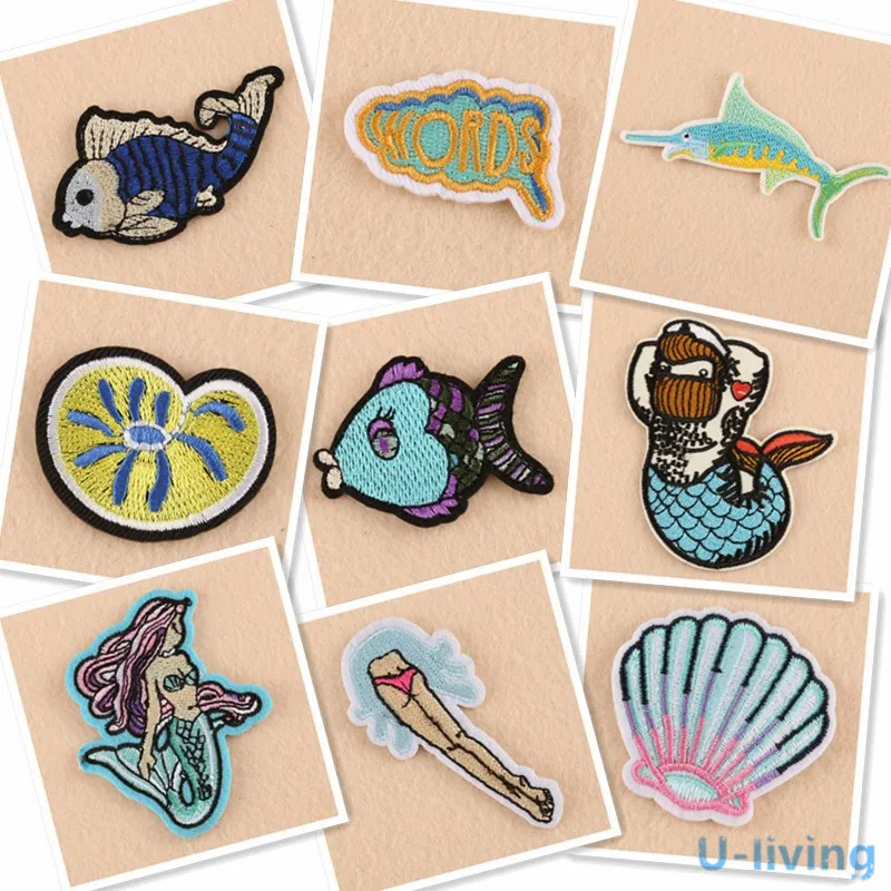 Подводный водяной патч для одежды 1 шт. пришивная вышивка утюгом симпатичная