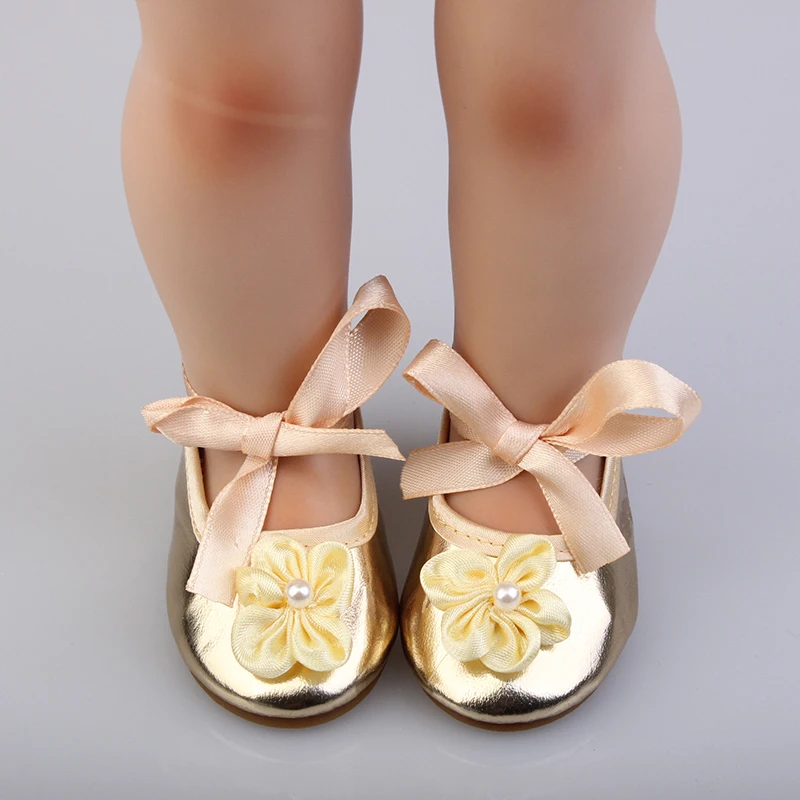 Dolltalk новейшая 7,5*4 см модная Мини кукольная обувь высокого качества модная обувь ручной работы с цветами для 18 дюймов аксессуары для игрушечной куклы