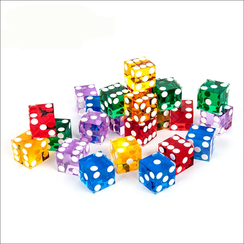 5 шт./лот кости Craps 19 мм акриловые высококачественные прозрачные для казино с