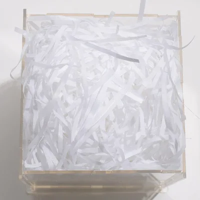 White 10 г цветная измельченная бумага, Подарочная коробка, наполнитель, сморщенная срезанная бумага, упаковка, Подарочный пакет, украшение для свадьбы, дня рождения, вечеринки - Цвет: White
