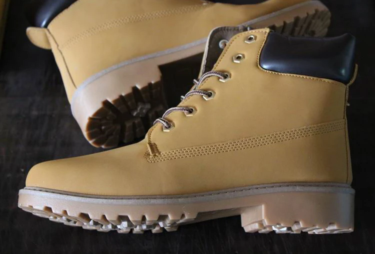 Супер теплые мужские зимние кожаные ботинки водонепроницаемые резиновые для