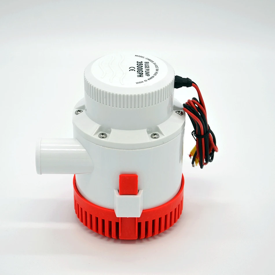 Фото Большой поток dc 12v/24v откачивающий насос 3700GPH Электрический водяной для лодки Большой поток dc 12v/24v откачивающий насос 3700GPH Электрический водяной для лодки