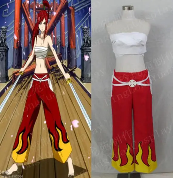 Женский костюм для косплея erza scarlet Хэллоуина с хвостом феи взрослых животными| |