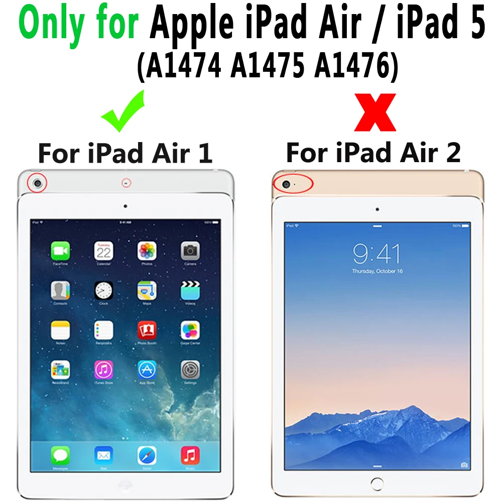 Чехол для Apple iPad 5 воздуха 1 Air1 9 7 A1474 A1475 чехол принципиально Tablet детские безопасные Силиконовые Жесткий ПК