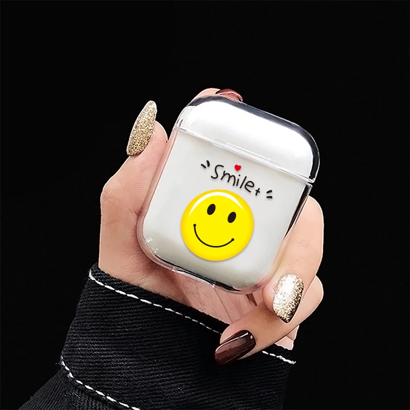 Для AirPods чехол милый мультяшный узор прозрачный защитный Bluetooth беспроводной для