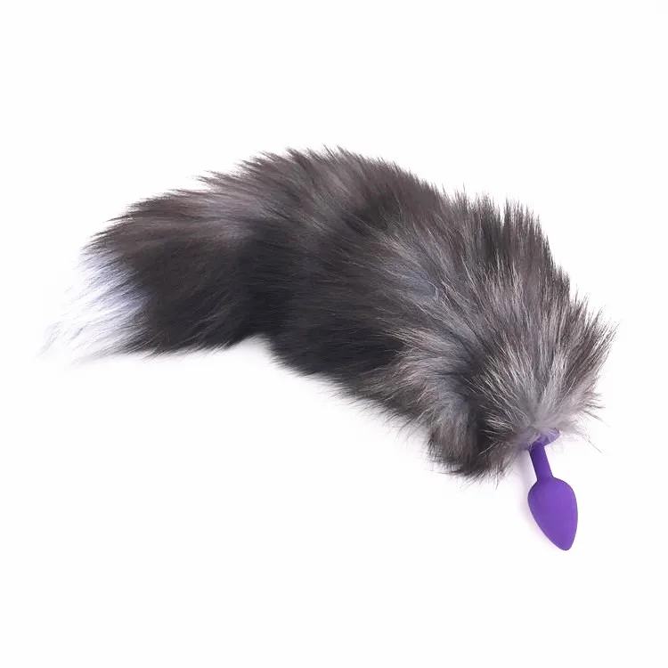Silicone Anal Plug Fox Tail Metal Sex Toy Toys Erotic Butt for Woman And Men Sexy Adult | Красота и здоровье