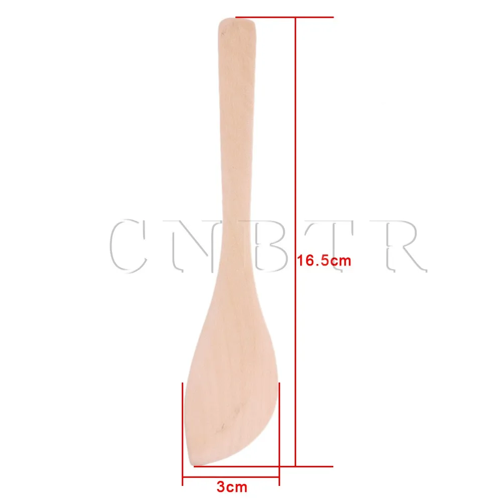 

BQLZR 10PCS 165x30mm Wooden Smooth Surface Mixing Spatulas Spoon