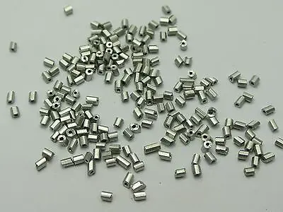 5000 серебристый металлик Стекло трубки Стеклярус семян Бусины 2x2 мм+ ящик для хранения