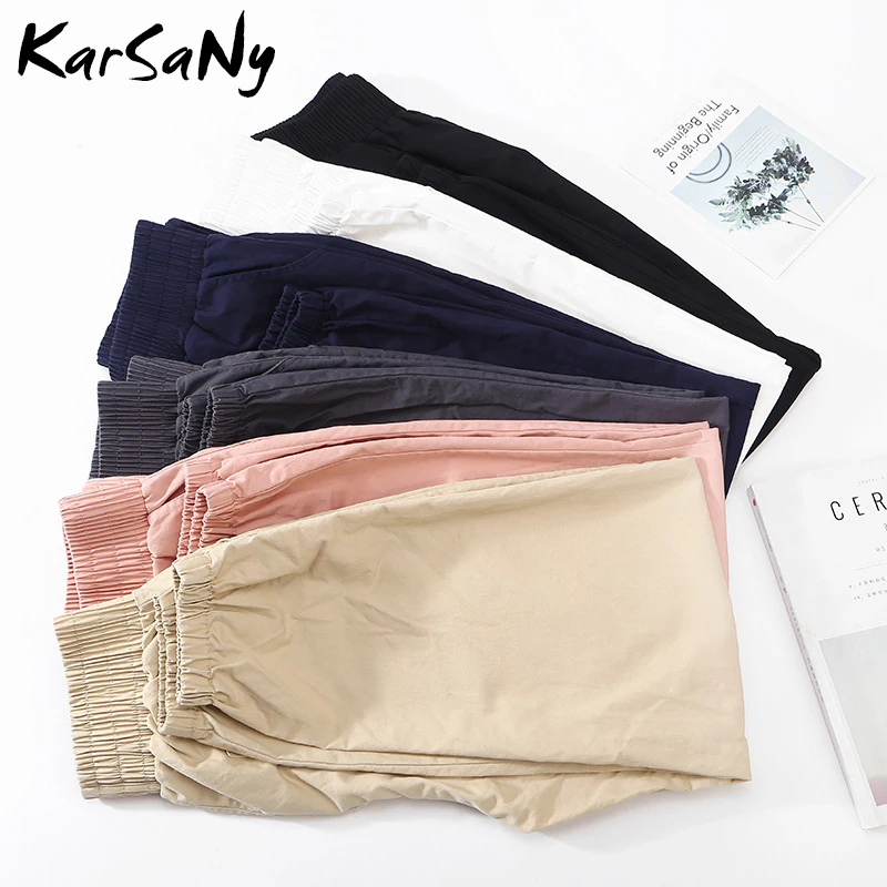 KarSaNy/мешковатые брюки карго для женщин Pantalon Femme широкие белые женские Cargo
