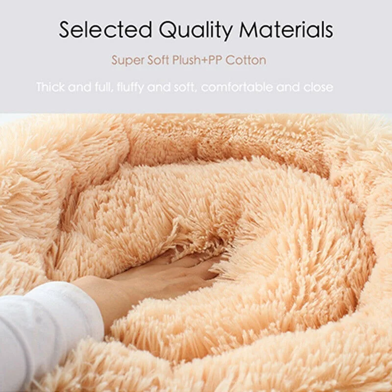 Круглая кровать для собаки фотогруп моющиеся кошки маленькие пончики собачий