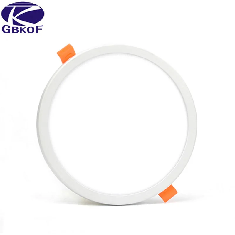 AC 220V круглый светодиодный панельный светильник 6W 8W 15W 20W Алюминиевый Потолочный