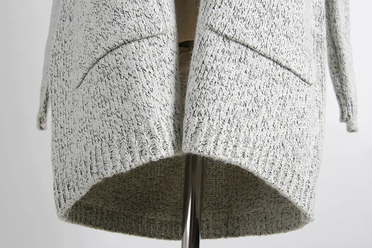 Hot 2018 Autumn Winter Women Long Sleeve loose knitted cardigan pocket lady's sweater cadigan Womens Female pull femme cardigans |