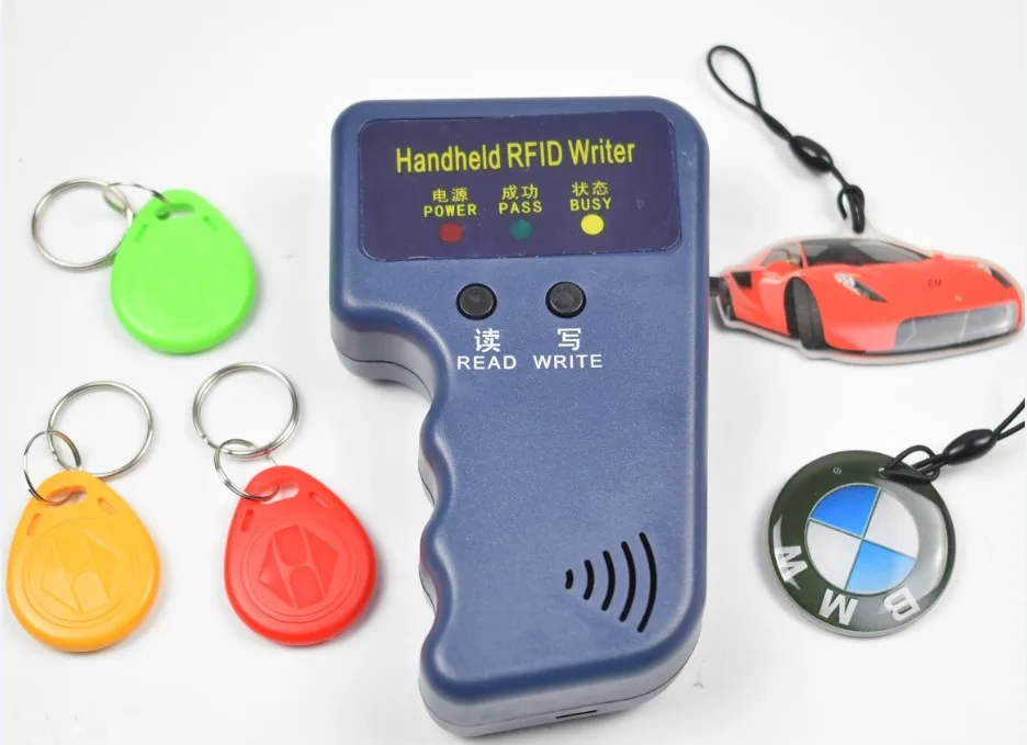 Зеленый Ручной 125 кГц RFID Дубликатор Копир Писатель программист считыватель+ ключи+ карты EM4305 T5577 перезаписываемые ID брелки метки карты - Цвет: Зеленый
