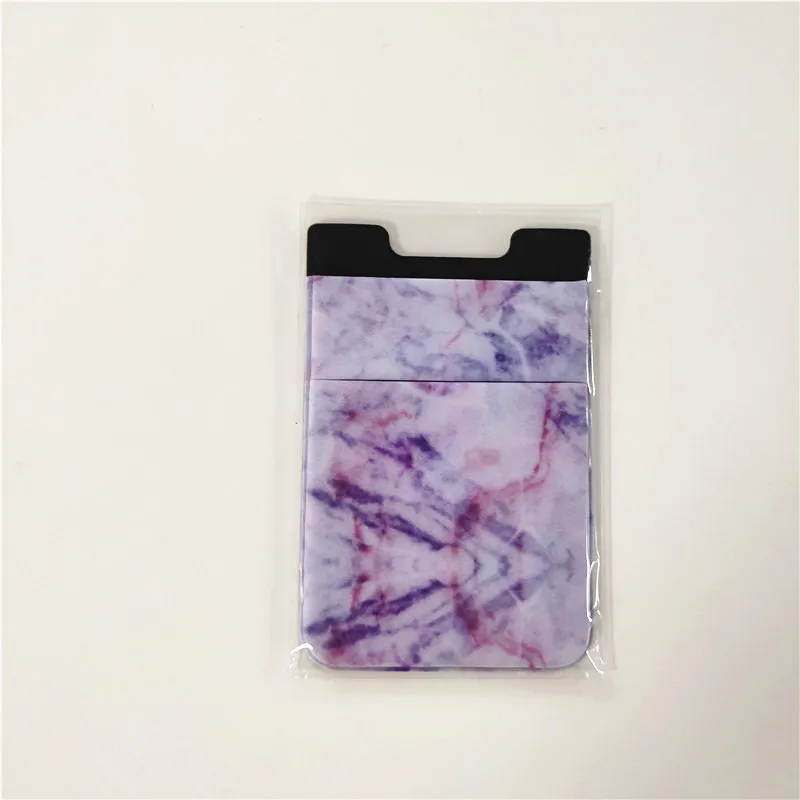 Purple-5 1 шт. клейкая наклейка задняя крышка кредитный держатель для карт сумка чехол для сотового телефона Женский Мужской идентификатор автобуса карта портмоне для ключей - Цвет: Purple-5