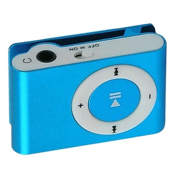 Blue Портативный мини mp3-плеер SeenDa с зажимом и поддержкой USB MP3 плеера, слот для карт Micro TF, зеркальный спортивный MP3-плеер ярких цветов - Цвет: Blue
