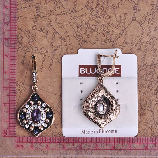 Модная новинка мистик винтажное ожерелье серьги Модный Ювелирный Набор Виолетта