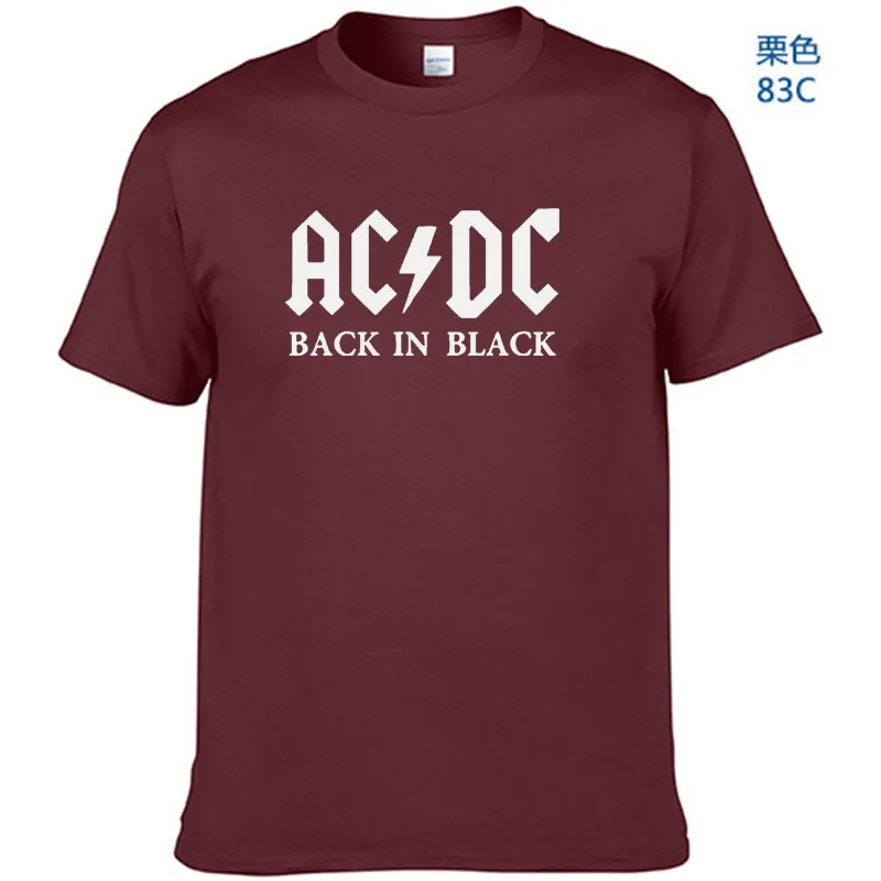 Новинка, Camisetas, AC/DC, рок-группа, футболка, мужская, ACDC, черная, с графическим принтом, футболки, повседневная, с круглым вырезом, хип-хоп, короткий рукав, хлопок, Топ