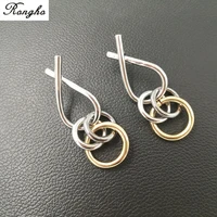 new brand punk metal stud earrings for women fashion vintage jewelry gold earring geometric metal circle pendant earring bijoux