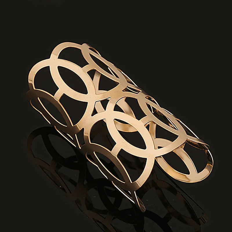 Модные Винтажные браслеты 2017 Геометрический стиль Поп панк металлические