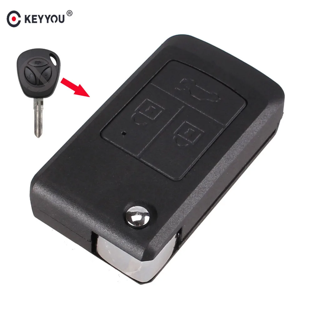 KEYYOU 20X 3 Кнопка изменить Флип складной дистанционный Автомобильный ключ Замена