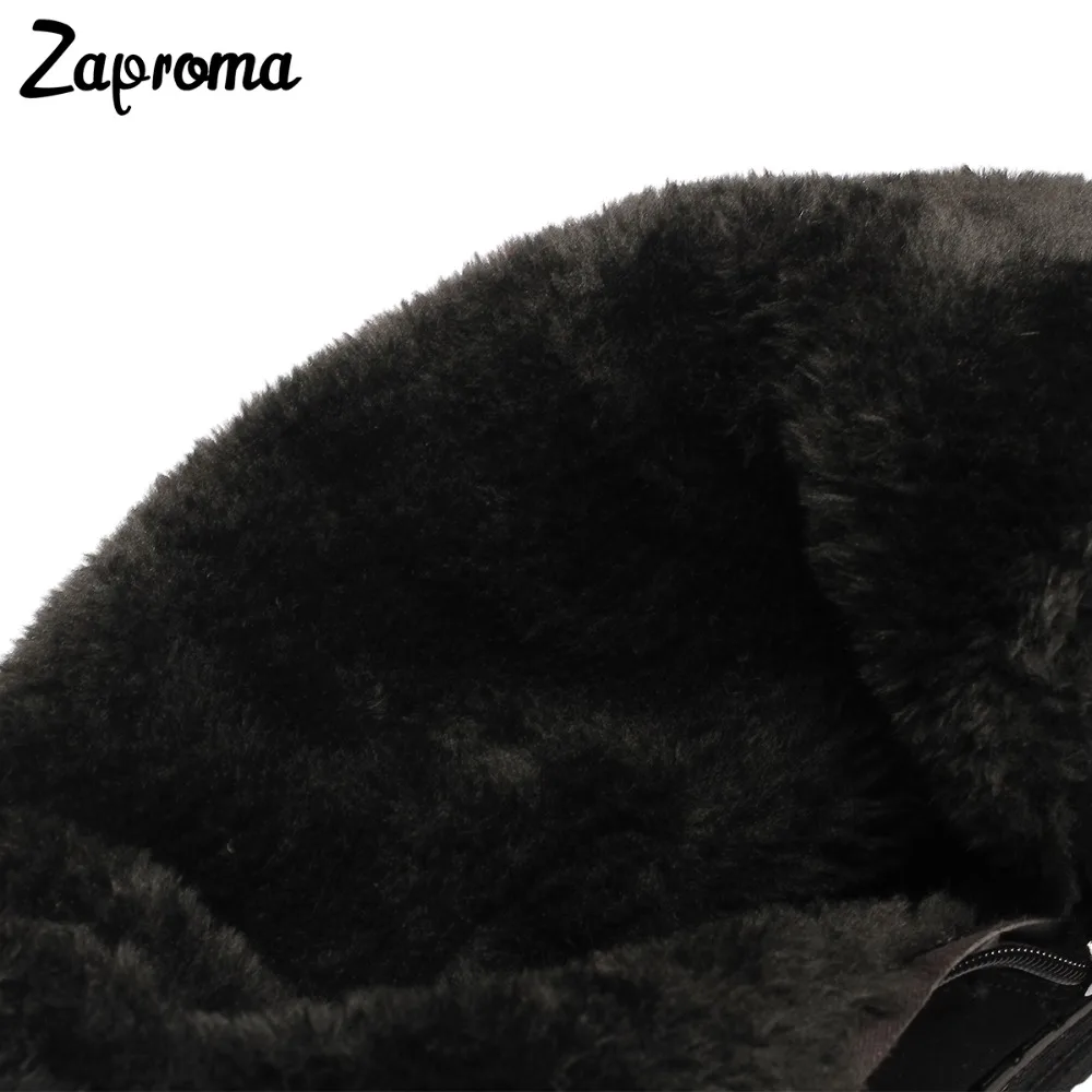 Zaproma Новинка дутики женские сапоги зима пуховой и натуральная кожа женская обувь