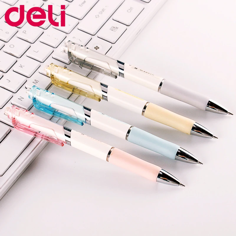 Deli 12 шт. гелевая ручка 0 5 мм милые искусственные гелевые ручки офисные