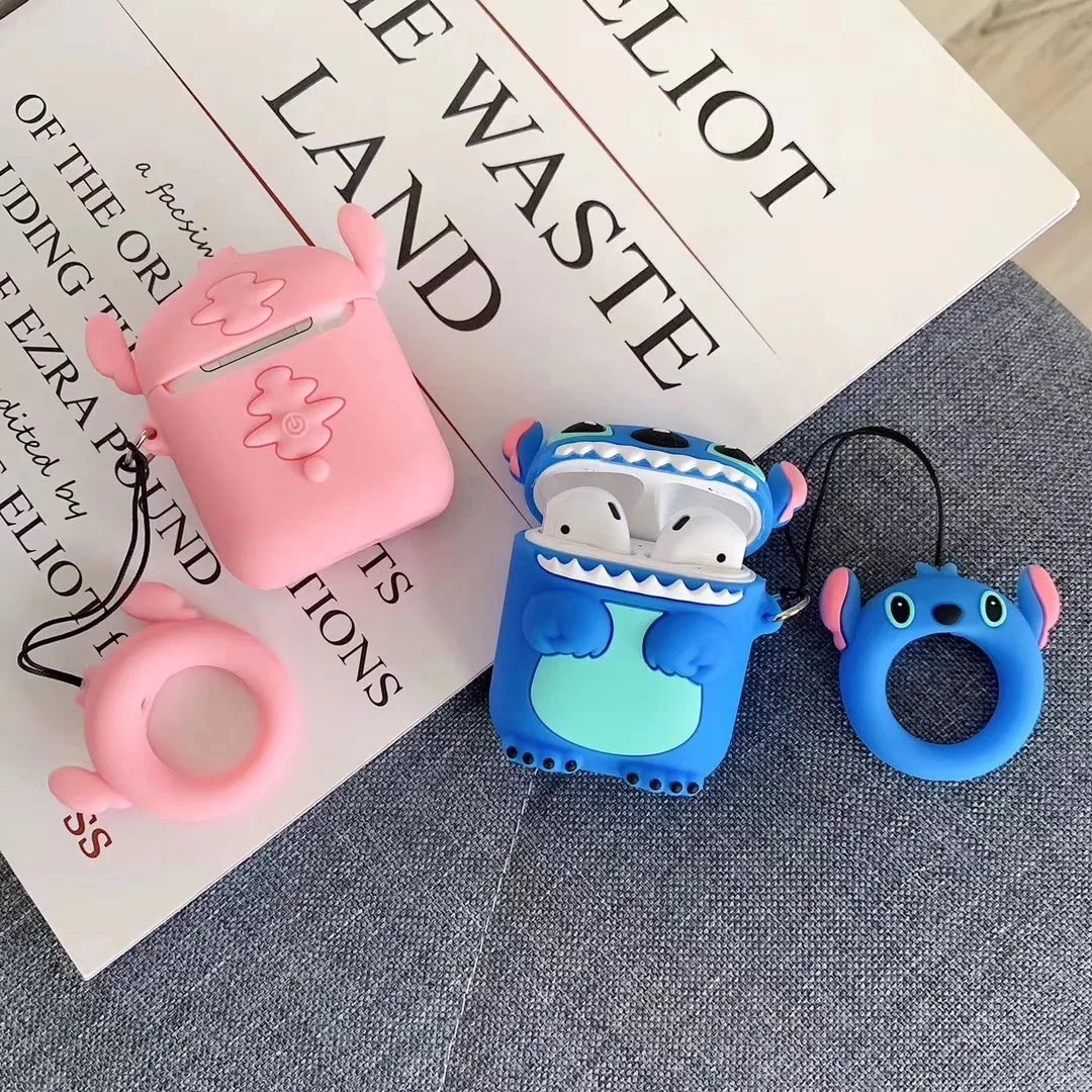 Сшивание AirPods1 мультфильм милый эпоксидный чехол для наушников Airpods 2 силиконовый
