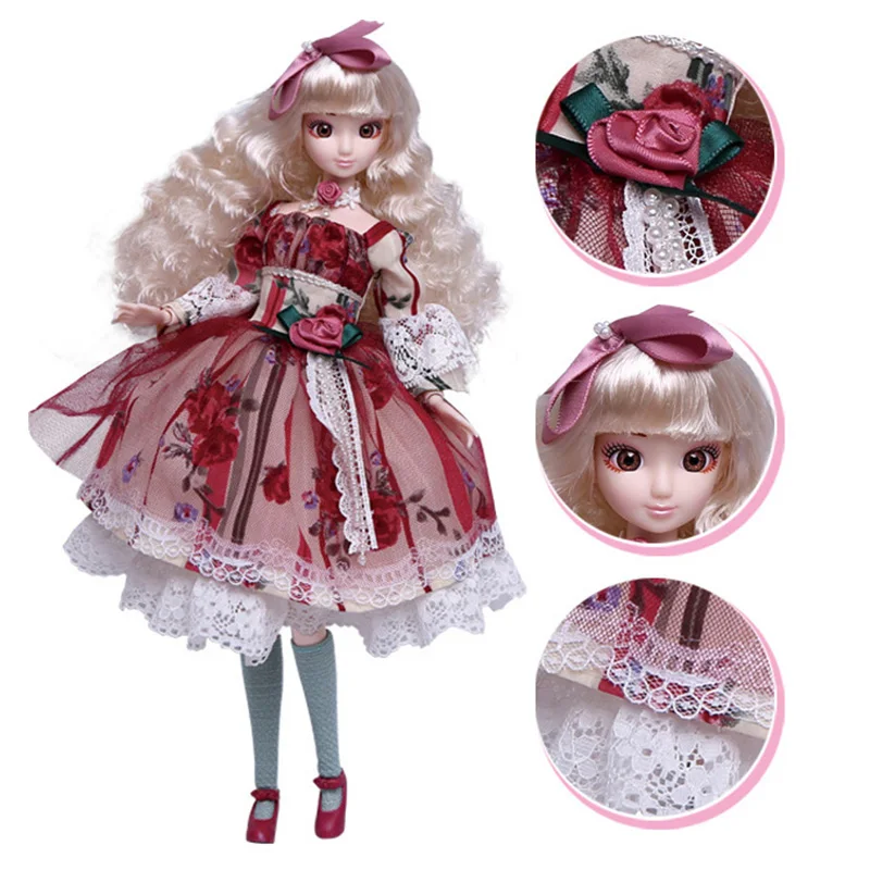1/6 кукла с аксессуарами головной убор платьем стойкой 13 подвижных суставов