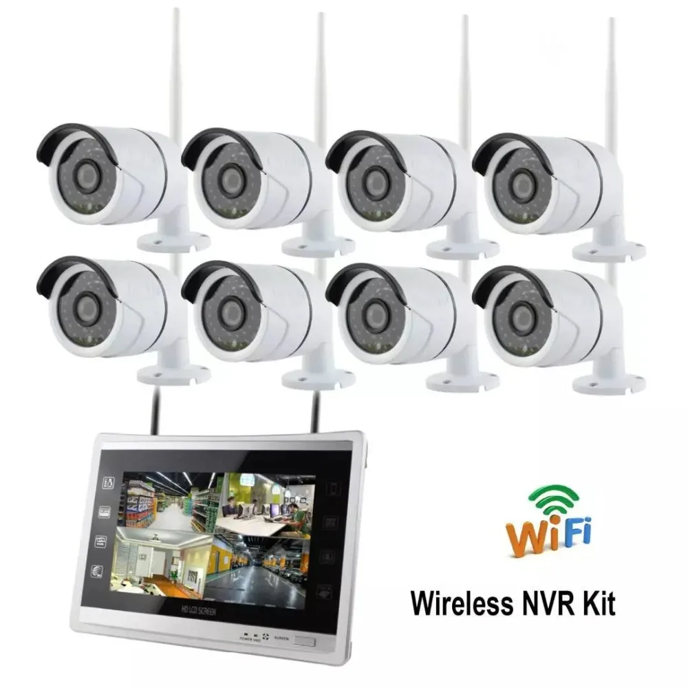 8CH CCTV система P2P беспроводная 960P HD NVR с 1.3MP наружная инфракрасная