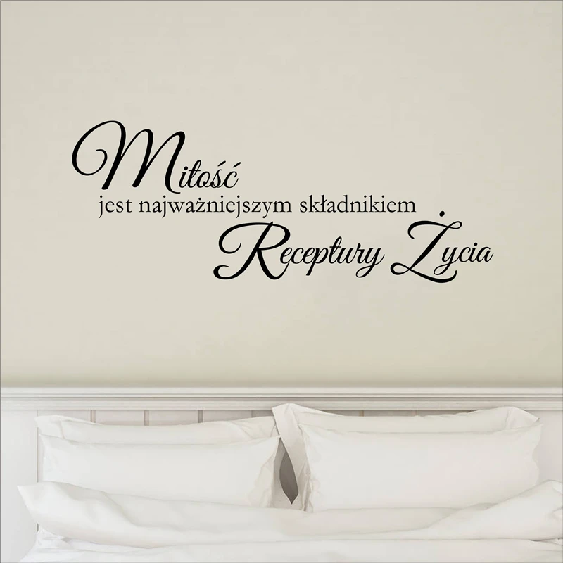 

Poland Bedroom Wall Art Decals Polskie Love Is The Most Important Component Of Life Quotes Vinyl Wall Sticker Home Decor