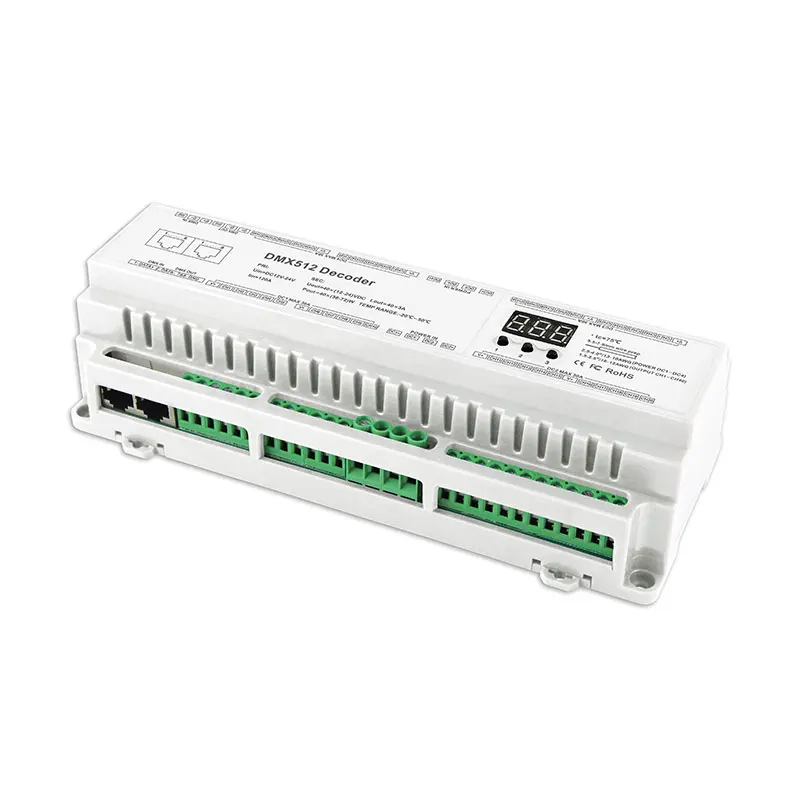 Din-рейку 40CH DMX512 преобразователь постоянного напряжения(модель#: BC-640-DIN