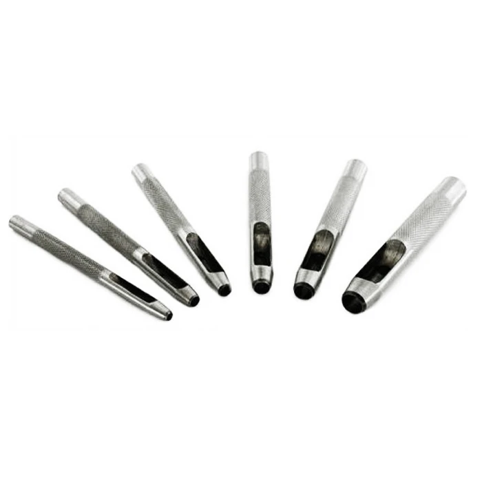 

6pcs Hollow Hole Punch Carbon Steel Set Leather Tool Puncher Hole Craft Set Hole Maker Gasket Fabric Paper Handmade Craft