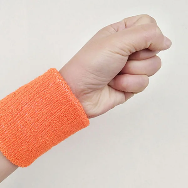 Orange Спортивная защита Sweatband Tower браслет Теннисный/баскетбольный/бадминтон поддержка запястья хлопок для тренажерного зала наручный Браслет Ремни - Цвет: Orange