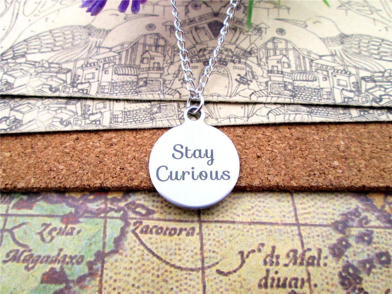 3 шт./лот модное ожерелье из нержавеющей стали с подвеской slay любопытный